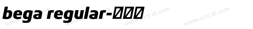 bega regular字体转换